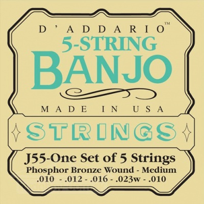 D'Addario J 55 - struny na 5 strunné banjo