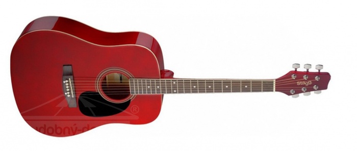Stagg SA20 D RED - westernová kytara