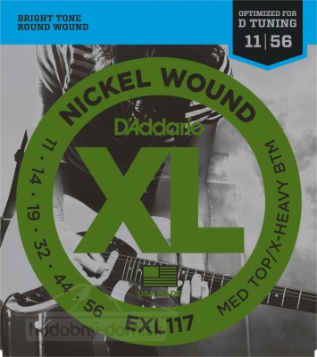 D'Addario EXL 117 11/56 - struny na elektrickou kytaru