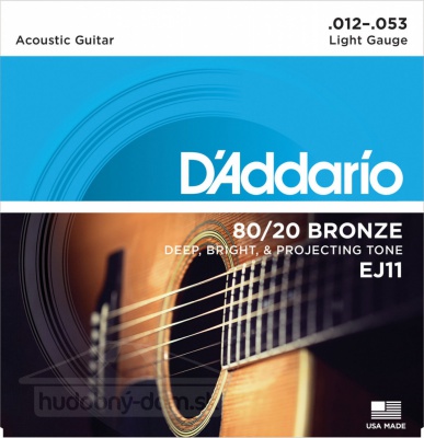 D'Addario EJ 11 12/53 - struny na akustickou kytaru