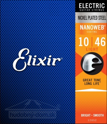 Elixir NanoWeb 12052 - kovové struny pro elektrickou kytaru (light) 10/46