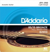 D'Addario EZ 910 Br - kovové struny pro akustickou kytaru (light) 11/52